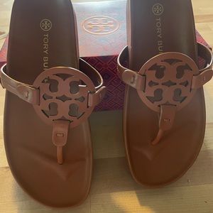 Brand new, never worn.  Tory Burch Miller Cloud. Size 7.5, Aged Camello